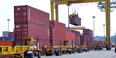 Terminal Truck Massacred By Rubber Tired Gantry Crane  [Halifax, Nova Scotia ~ 03 August 2015]